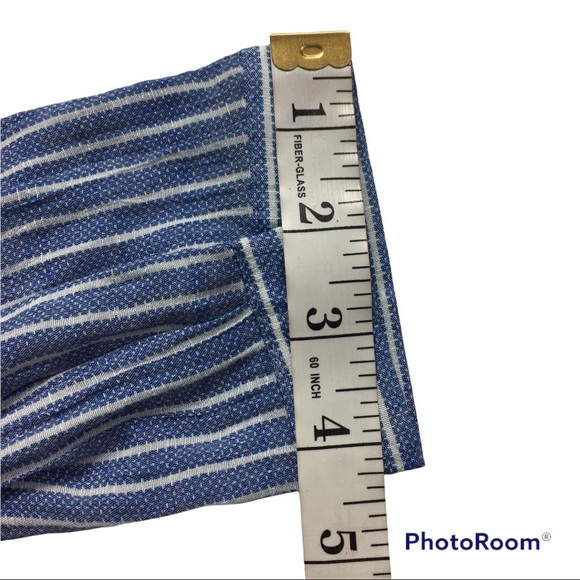 LEE STRIPED, RUFFLED BLOUSE - Picture 12 of 14